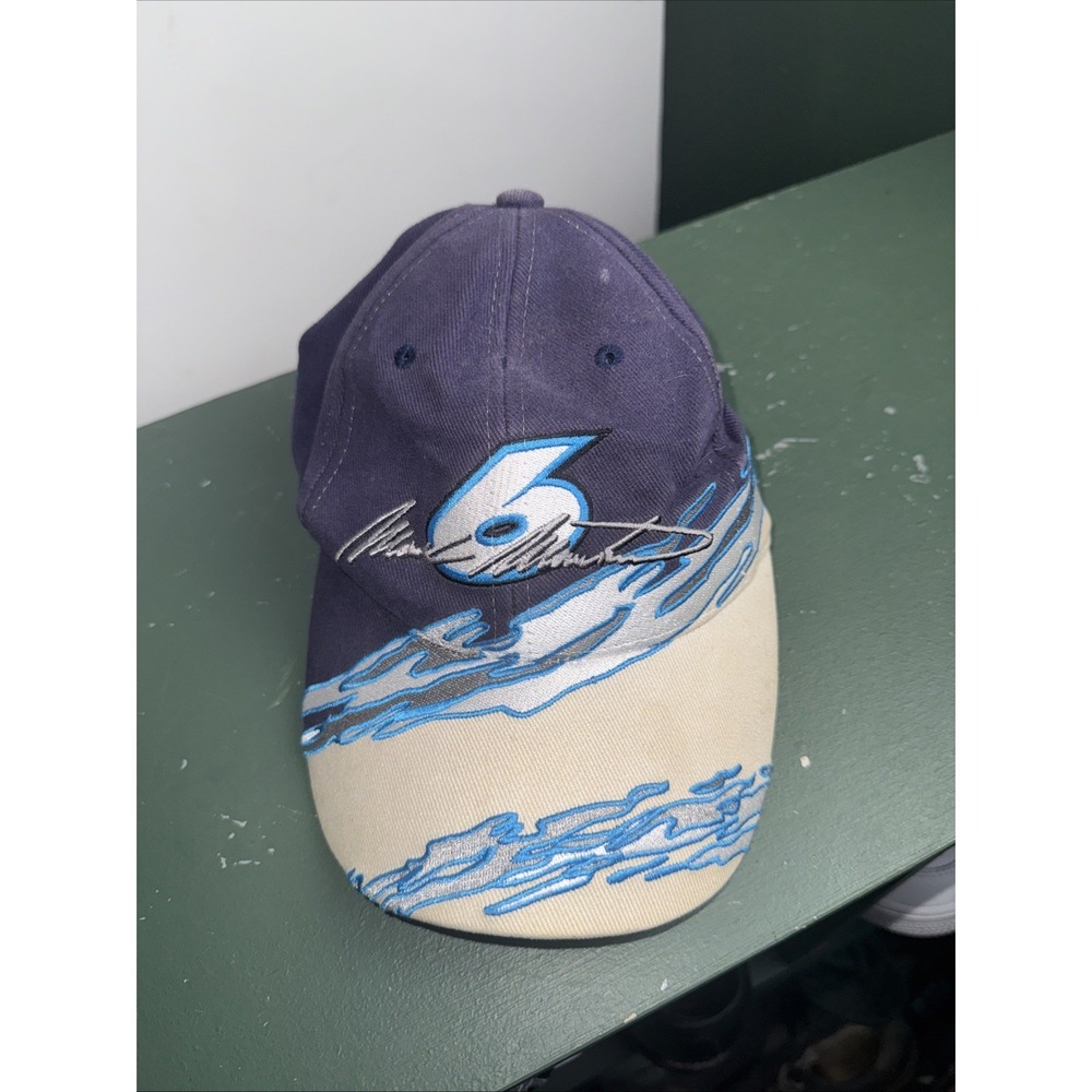 VINTAGE MARK MARTIN HAT RACING NASCAR ROUSCH 6 Snapback Sharktooth Splatter